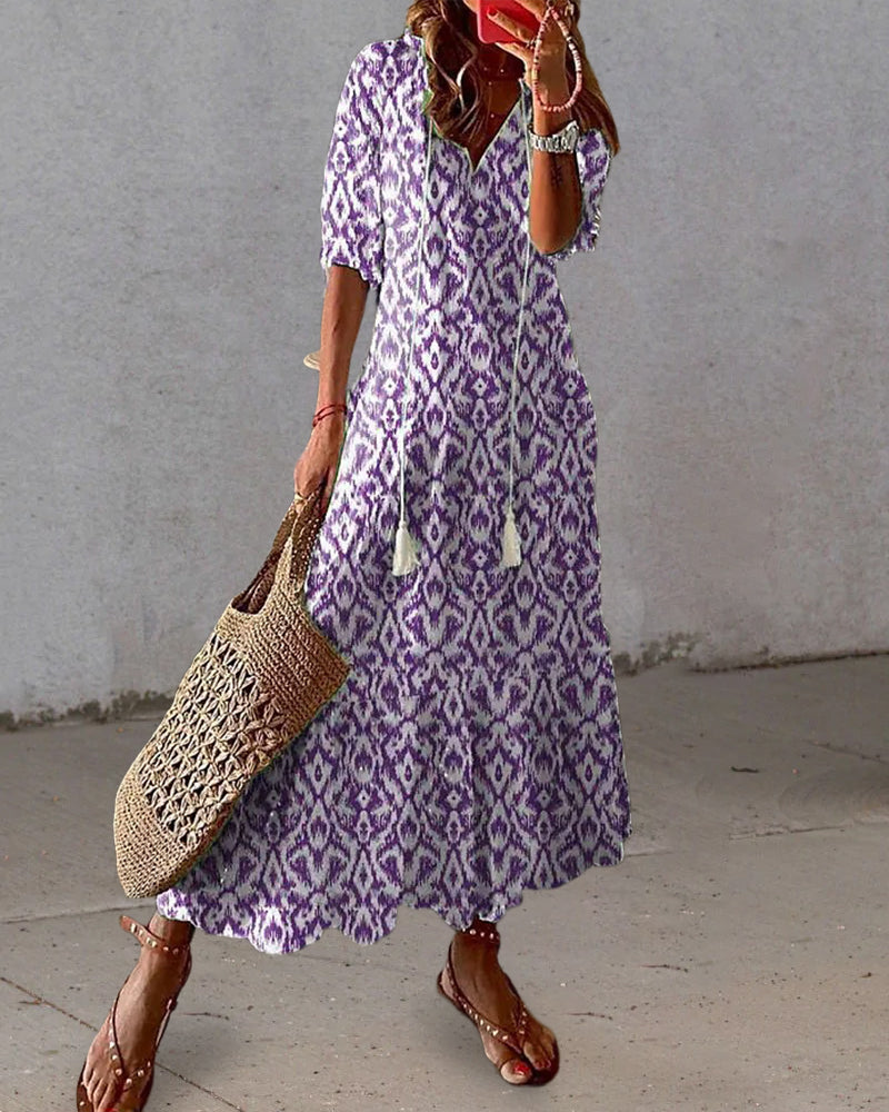 Robe longue pour femmes - Élégance et fluidité - Projet Paris - Idéale pour les occasions formelles ou décontractées