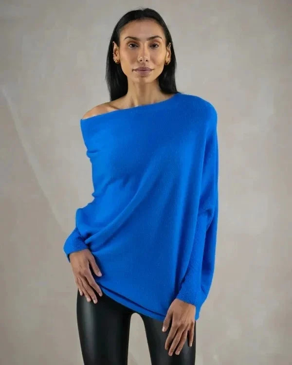 Élise - Pull drapé asymétrique