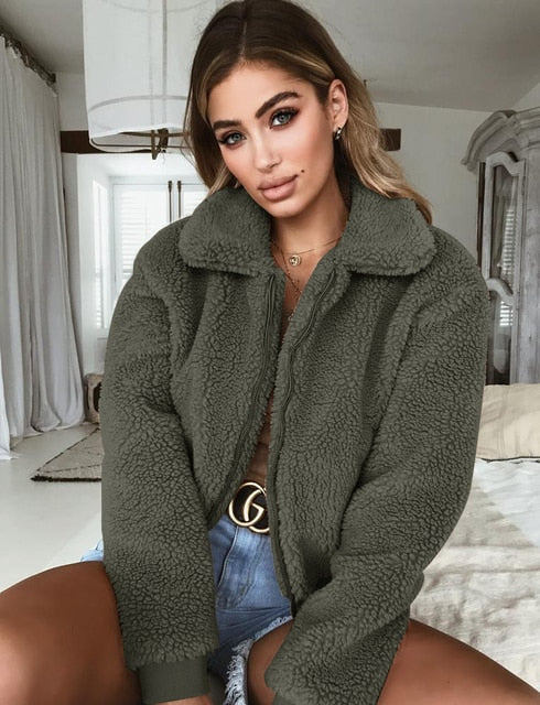 Allison - Manteau d'hiver en peluche