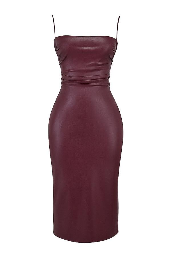 Robe en cuir luxe - Élégante et audacieuse - Projet Paris - Tissu de haute qualité