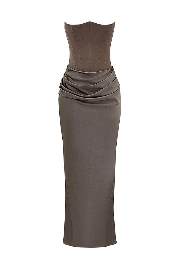 Robe maxi corset sans bretelles - Élégante et sophistiquée - Projet Paris - Coupe ajustée