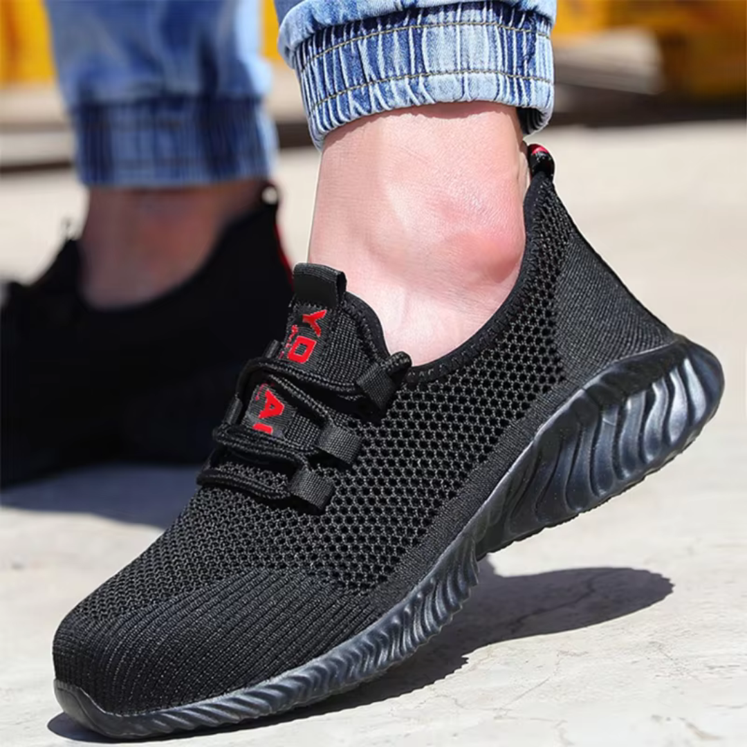 Logan - Chaussures de sécurité anti-écrasement à embout en acier pour hommes