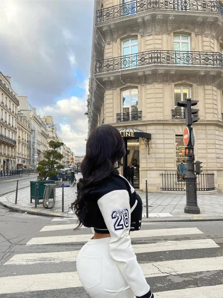 Sophie - Veste croisée imprimée à manches longues