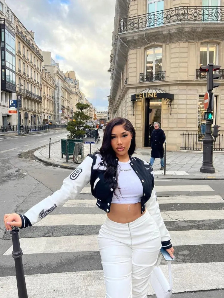 Sophie - Veste croisée imprimée à manches longues