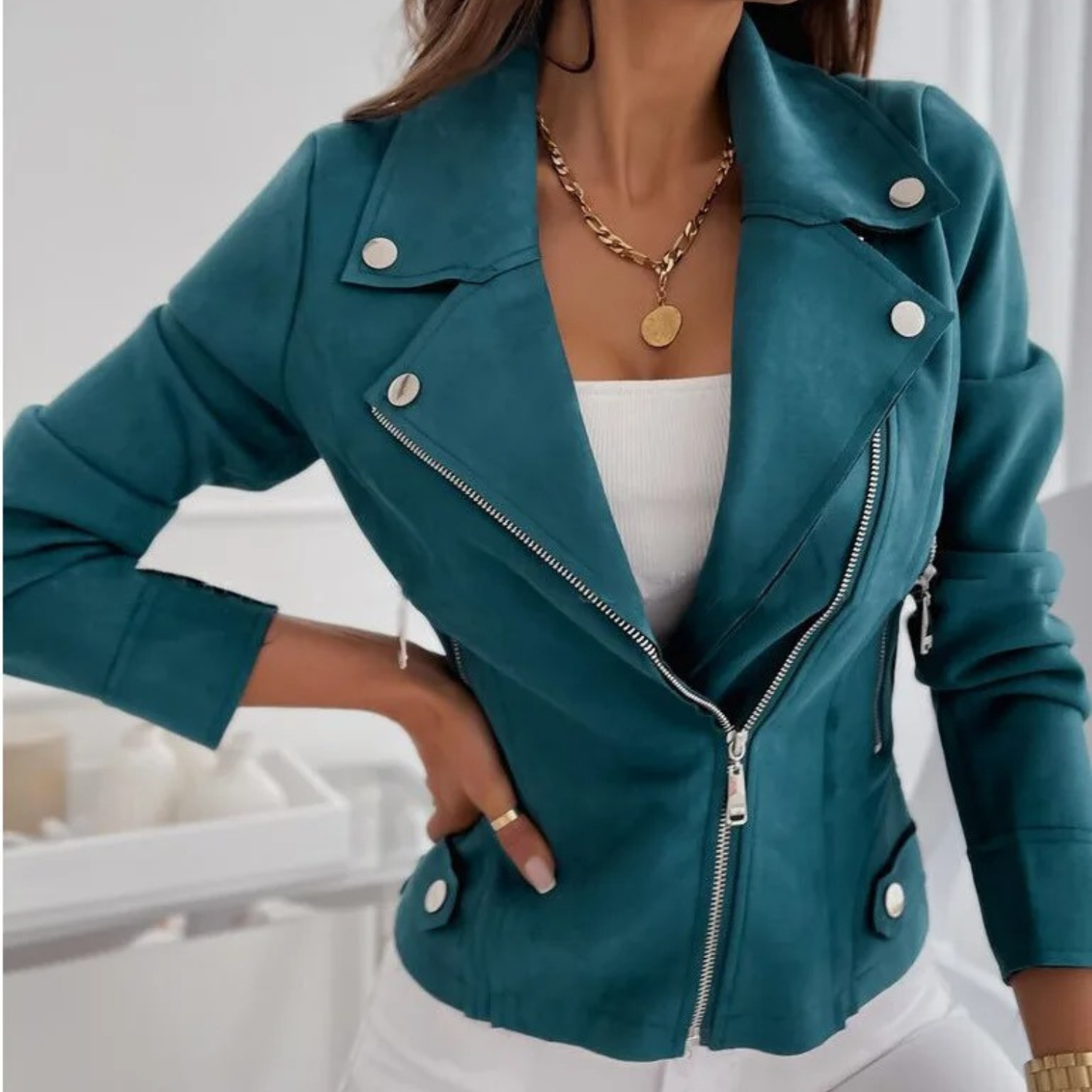 Carina - Veste chic streetwear décontractée