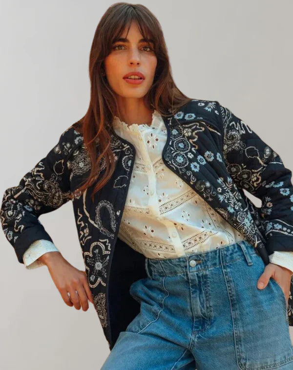 Alana - veste souple imprimée décontractée