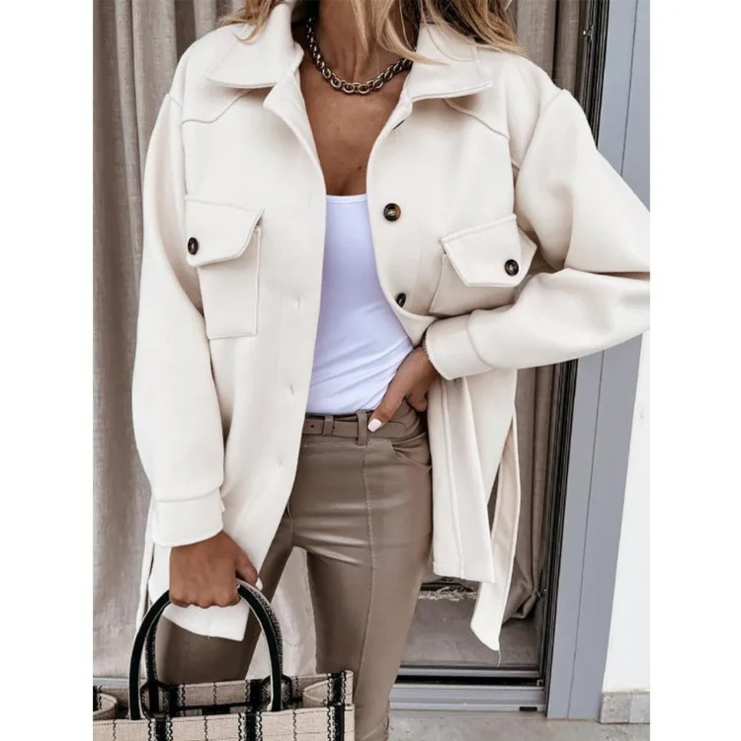 Samira - veste vintage décontractée avec poches