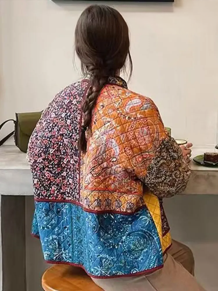 Brianna - Manteau à imprimé floral et poches plaquées