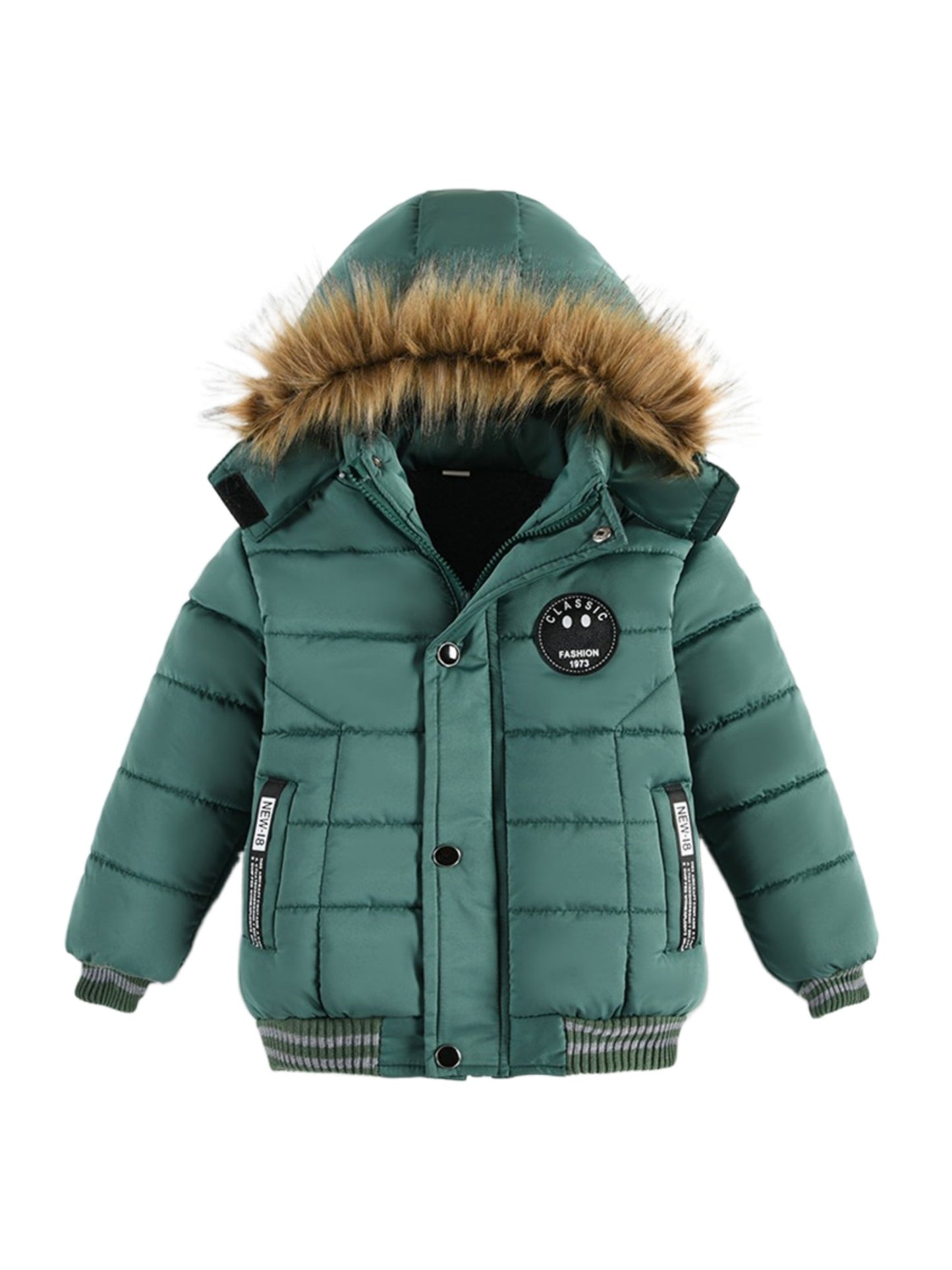 Veste d'hiver matelassée pour garçons avec capuche