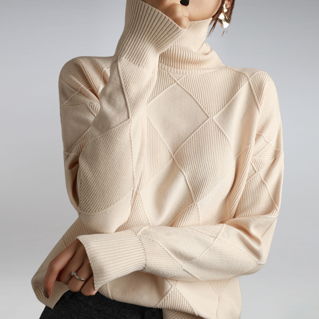 Amalia | Pull à col roulé en cachemire doux