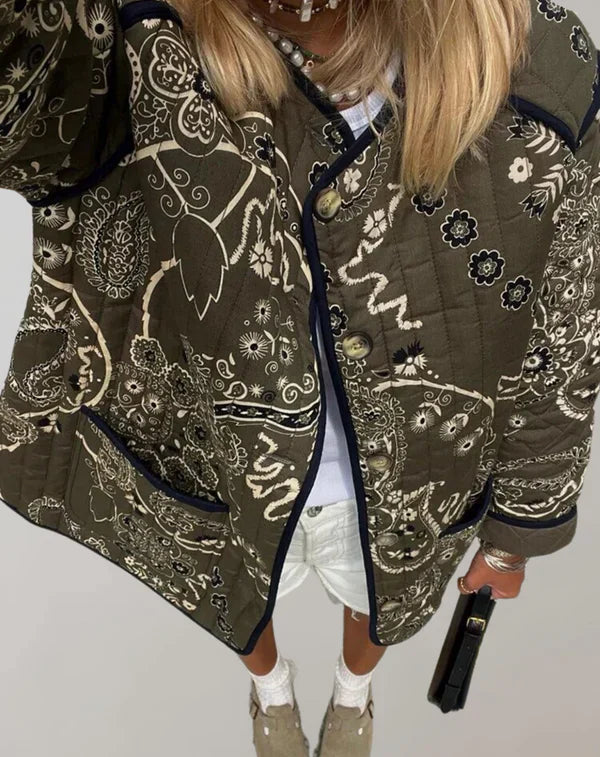 Alana - veste souple imprimée décontractée