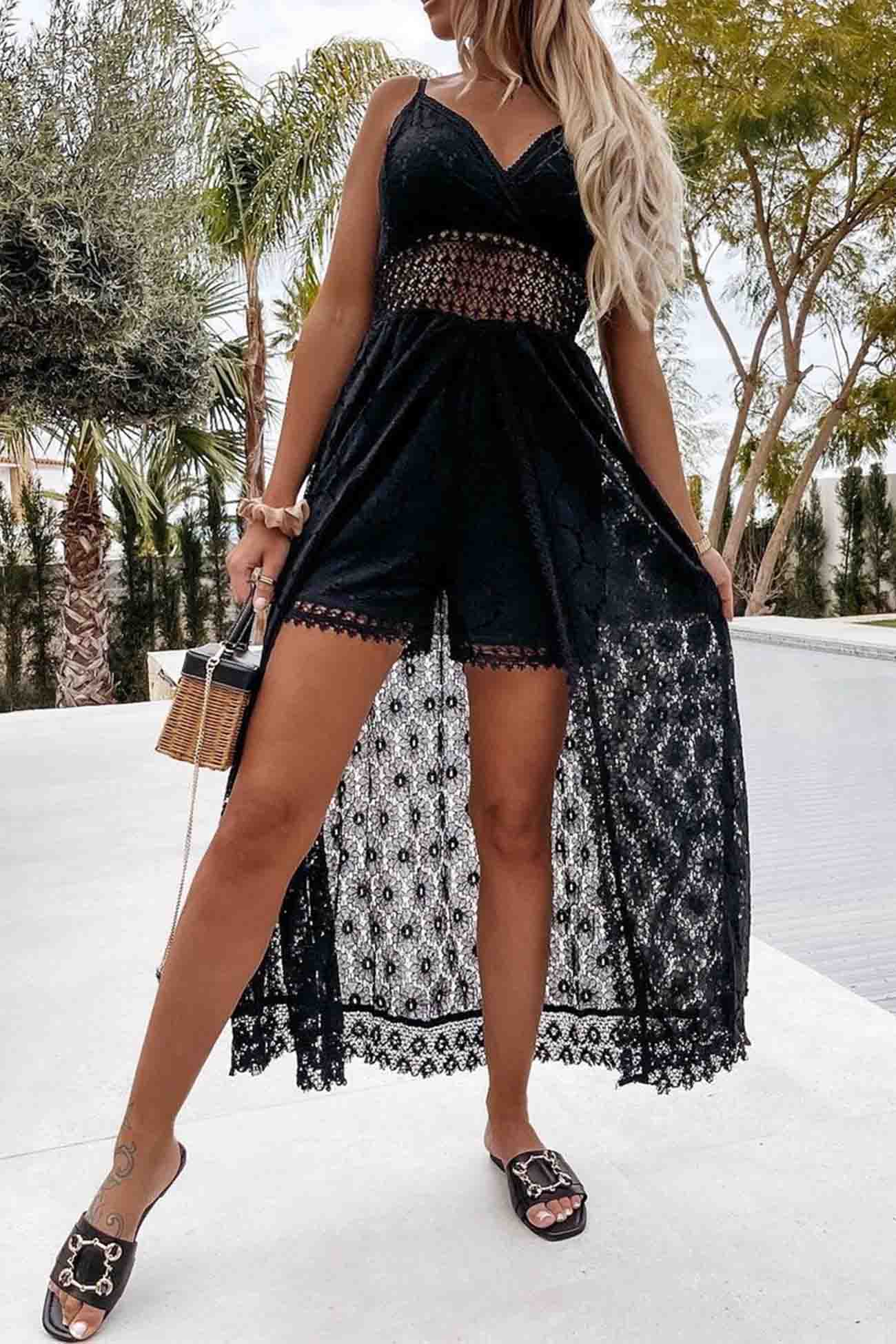 Jumpsuit sans manches - robe dentelle - Projet Paris - Chic et léger - Disponible en plusieurs tailles