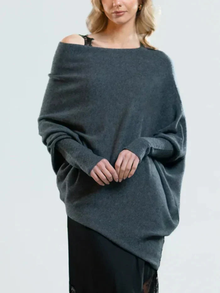 Élise - Pull drapé asymétrique
