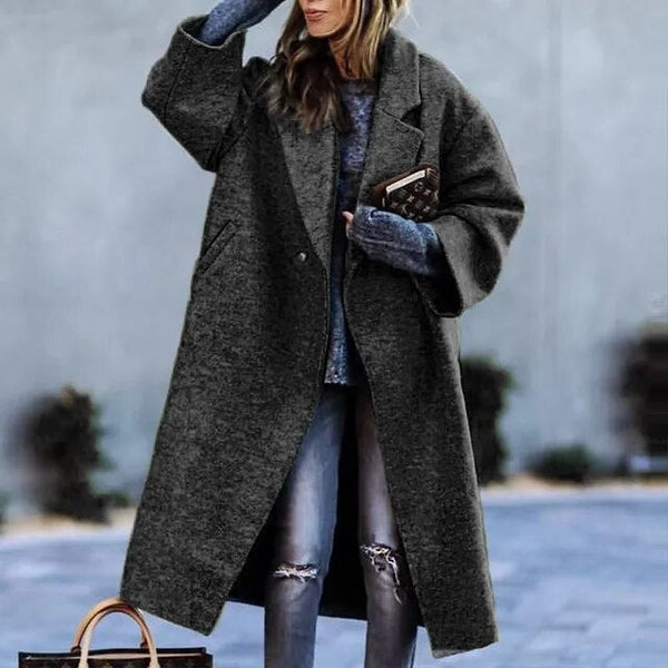 Inaya | Manteau Long Élégant avec Motif Floral