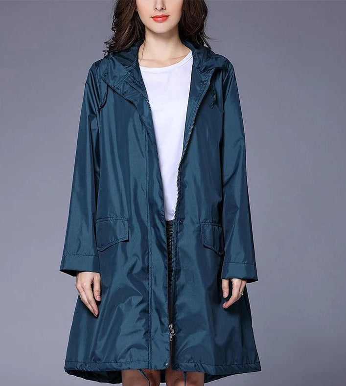 Imperméable coupe-vent avec fermeture à glissière