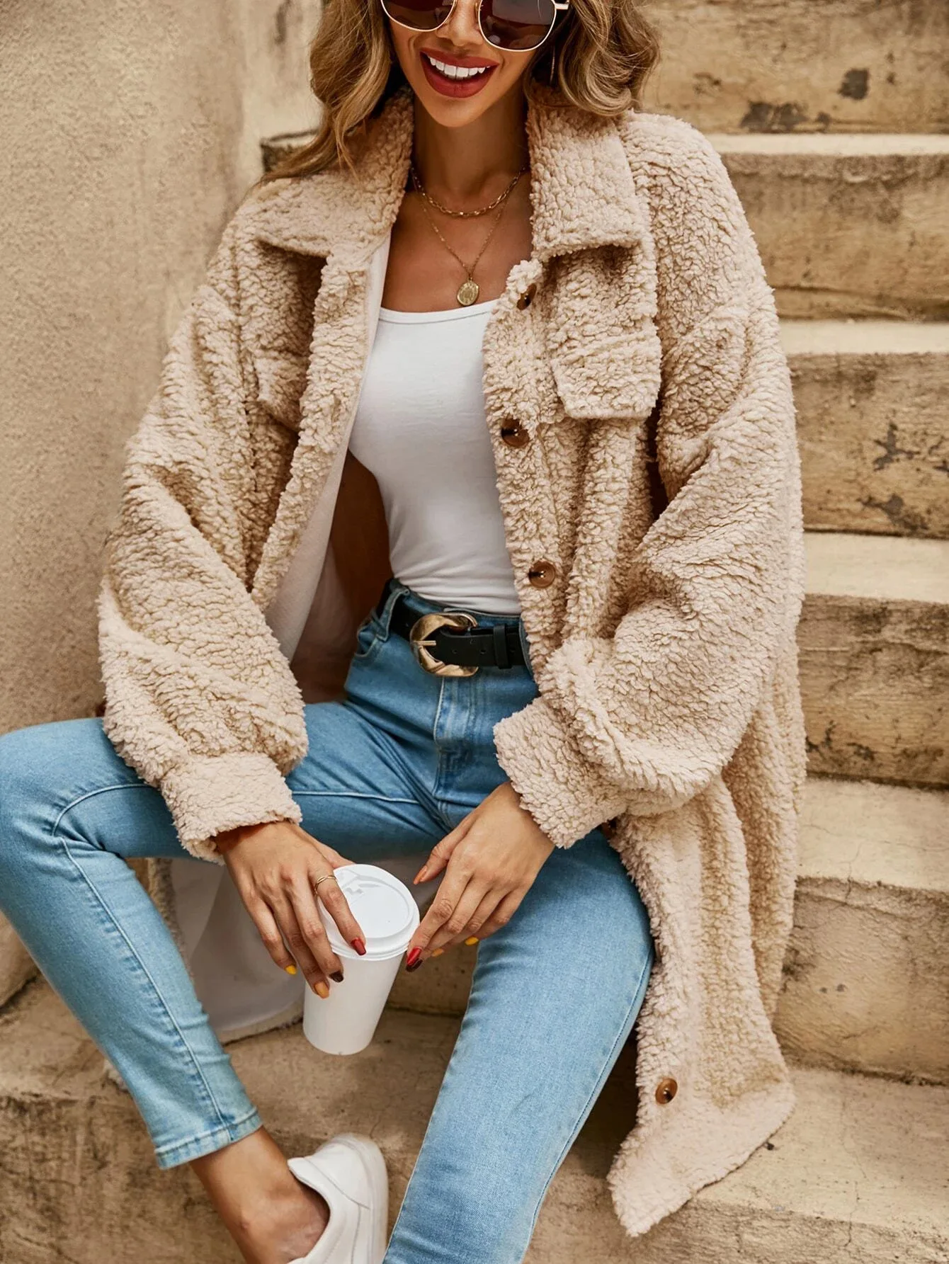 Confortable gilet long pour femmes