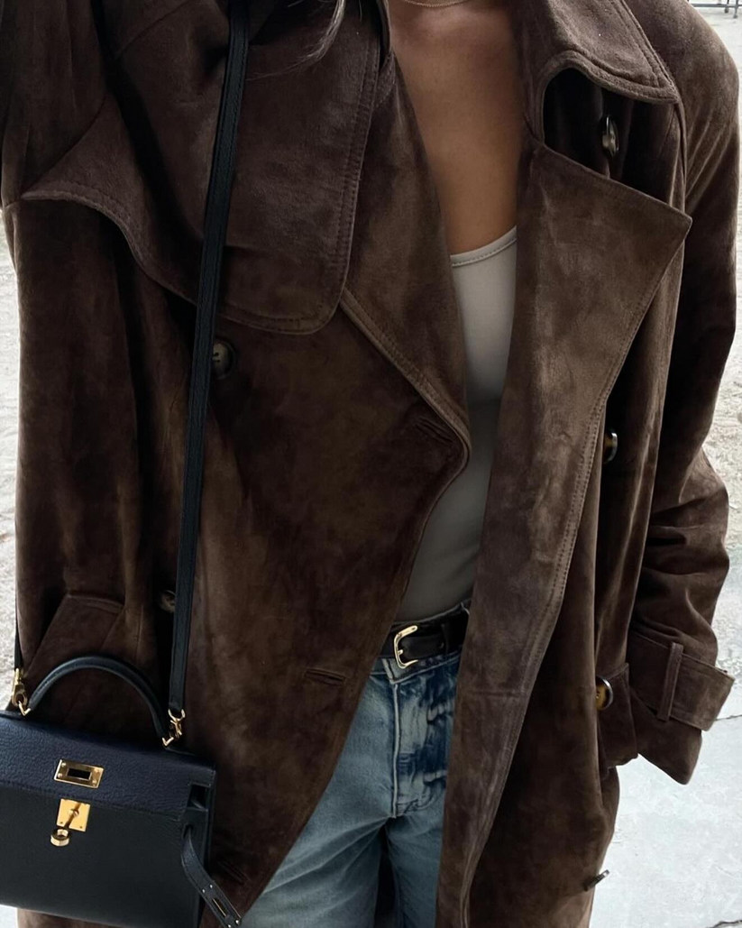 Veste en daim luxe Banbury - Projet Paris - Raffinement et style - Parfaite pour l'automne