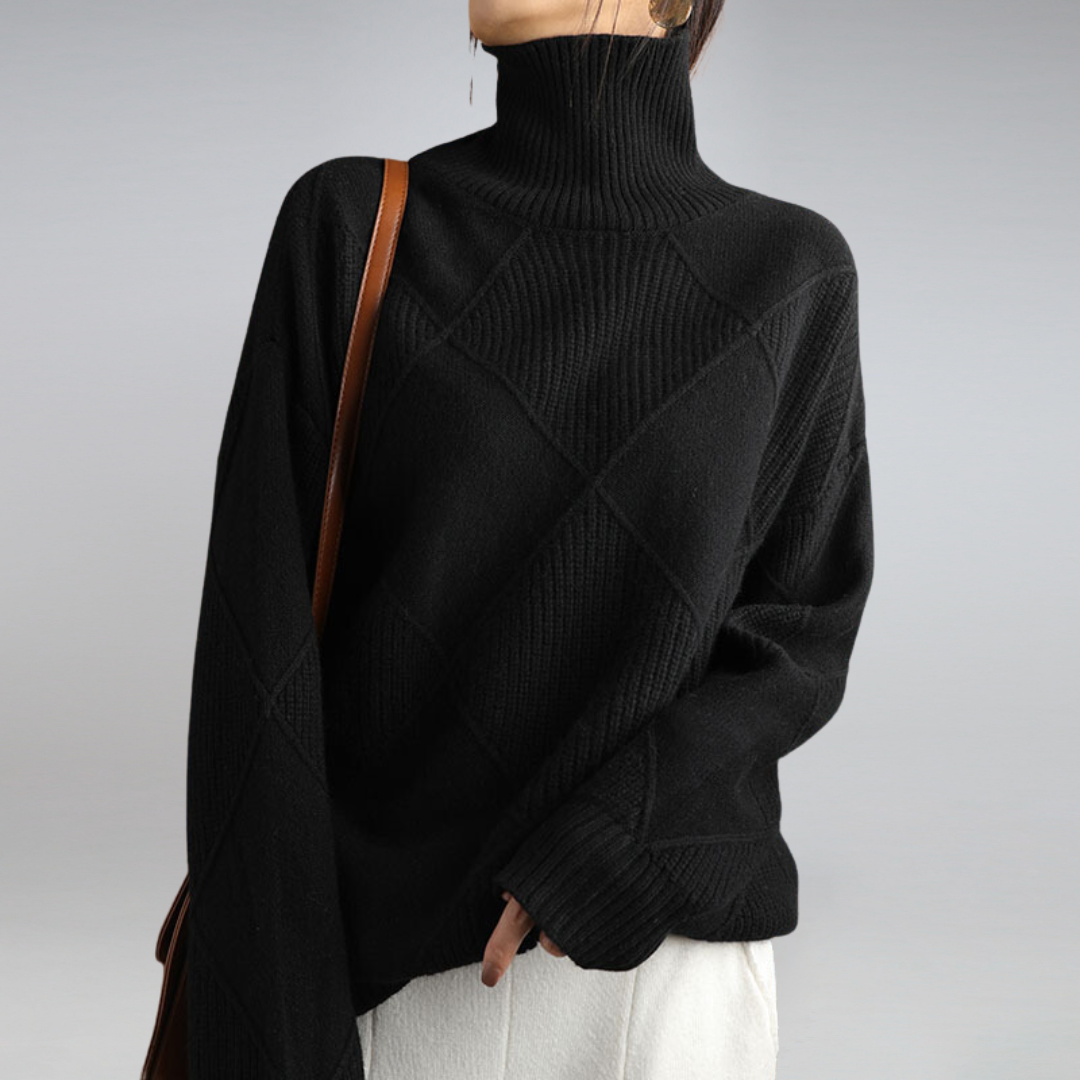 Amalia | Pull à col roulé en cachemire doux