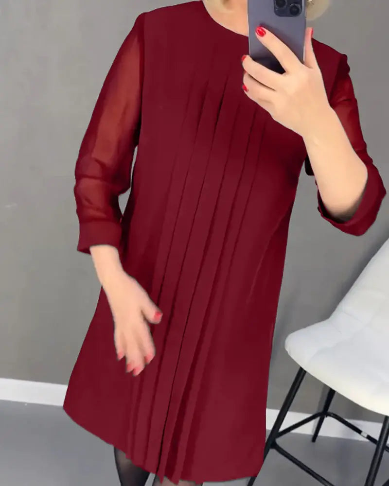 Robe simple à manches mi-longues - Projet Paris - Confort et simplicité - Idéale pour toutes les occasions