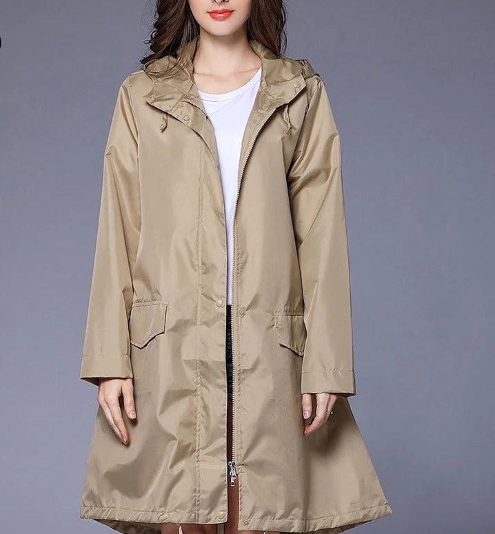 Imperméable coupe-vent avec fermeture à glissière