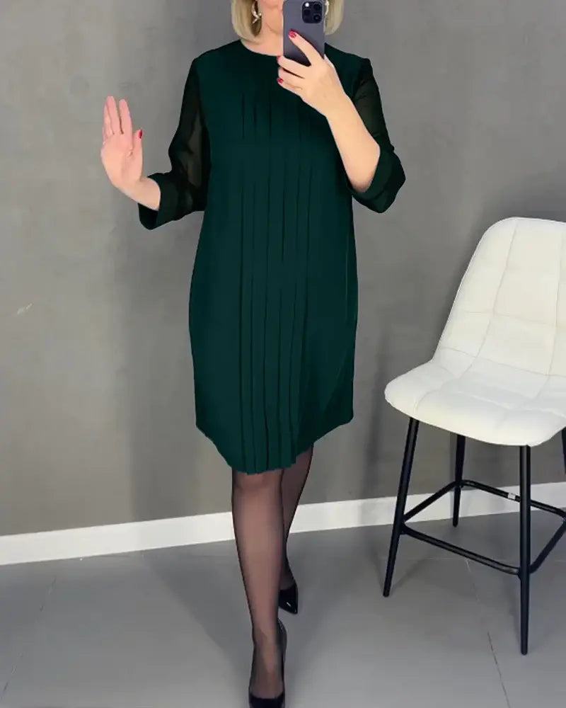 Robe simple à manches mi-longues - Projet Paris - Confort et simplicité - Idéale pour toutes les occasions