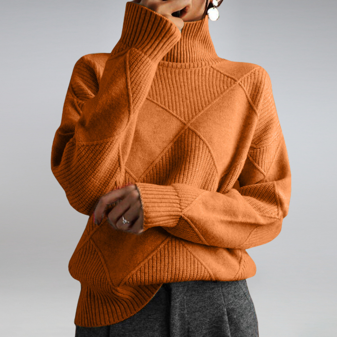Amalia | Pull à col roulé en cachemire doux