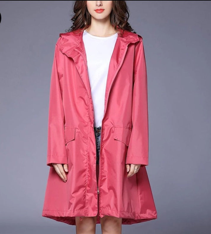 Imperméable coupe-vent avec fermeture à glissière