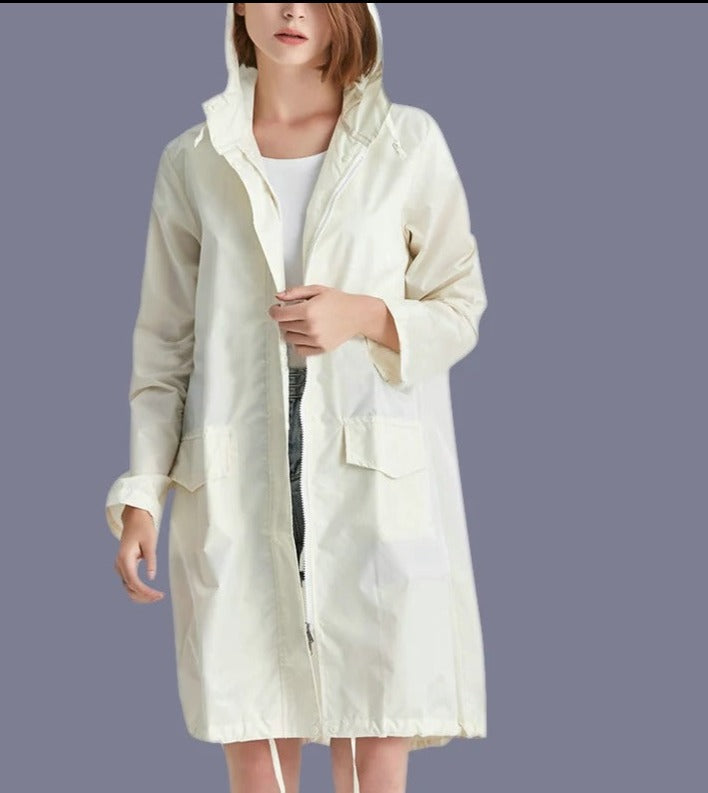 Imperméable coupe-vent avec fermeture à glissière