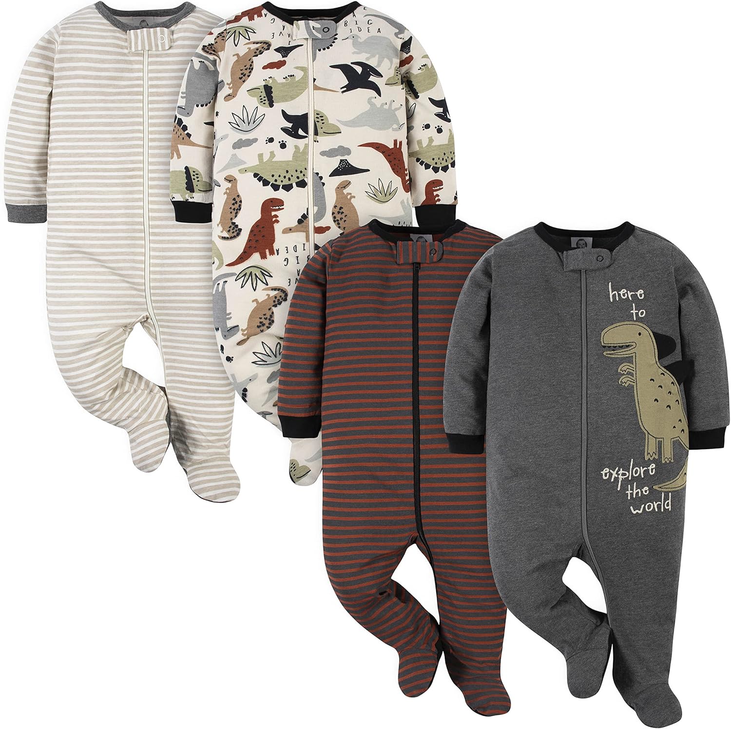 Pyjama Gerber pour Bébé Garçon - Avec Pieds pour des Nuits Confortables