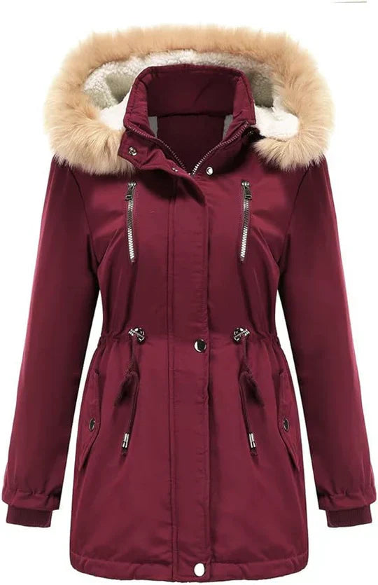 Novi | Manteau en Fourrure avec Cordon pour Femme