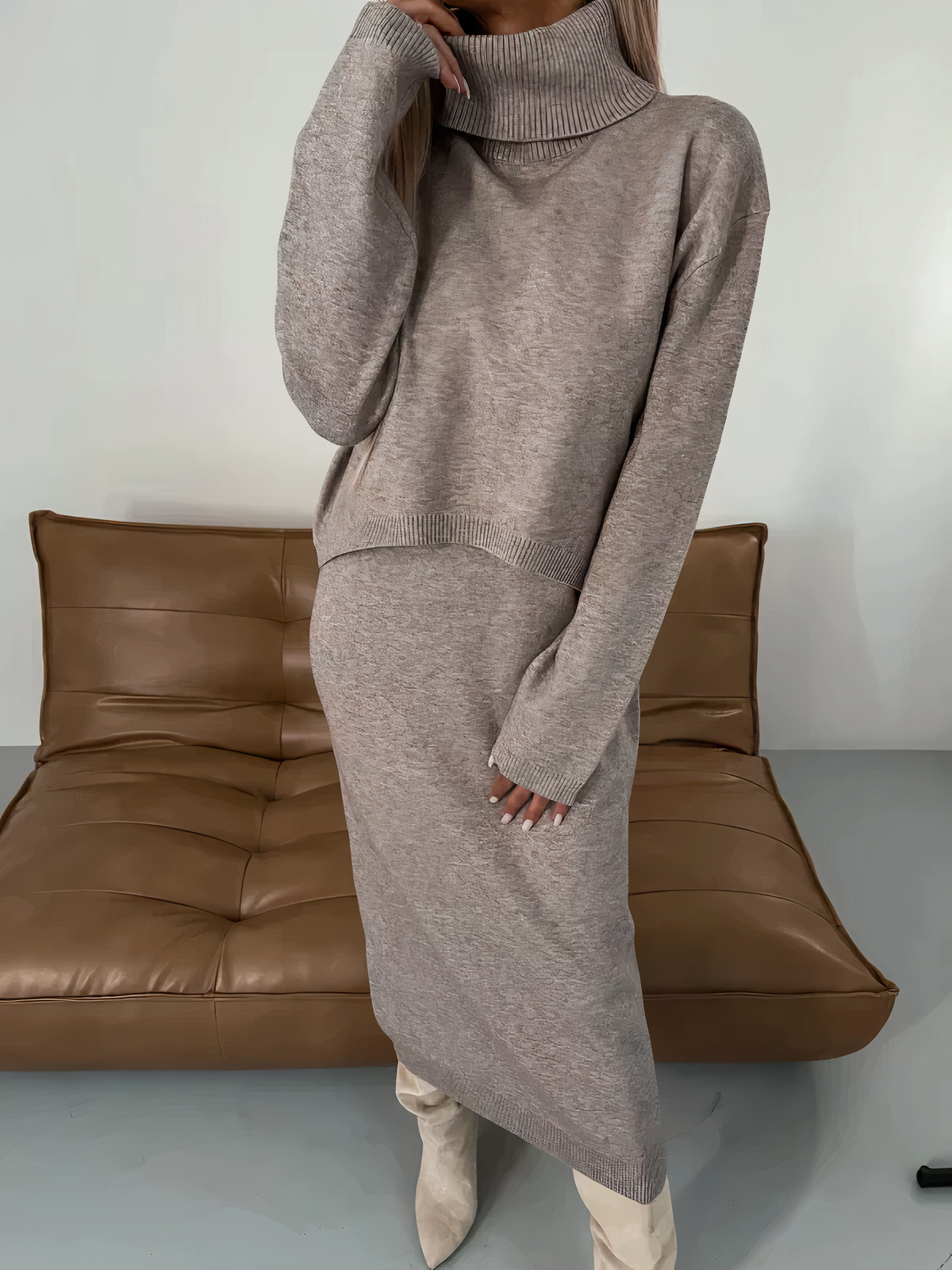 Sophie - Pull et robe en maille