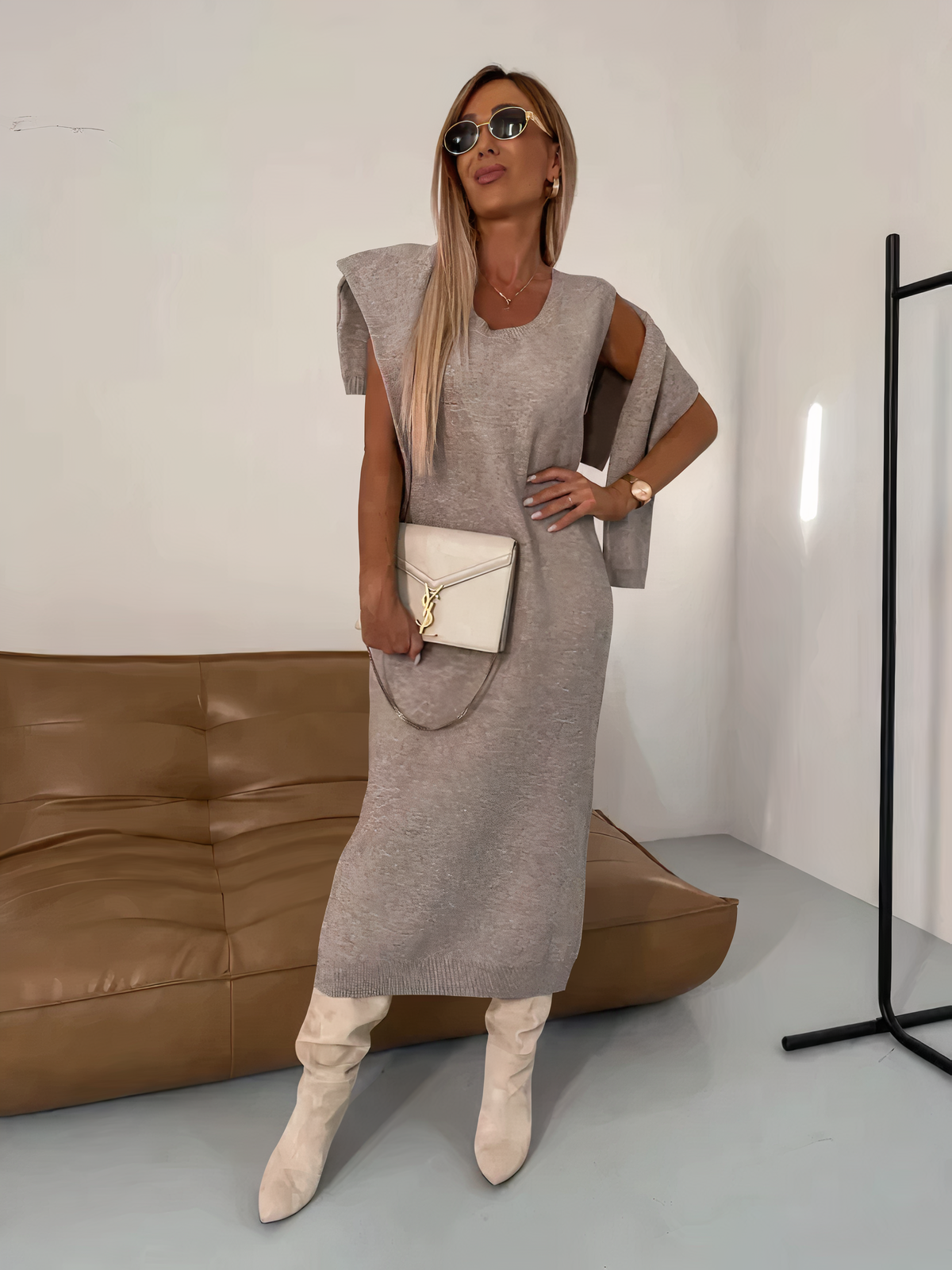 Sophie - Pull et robe en maille