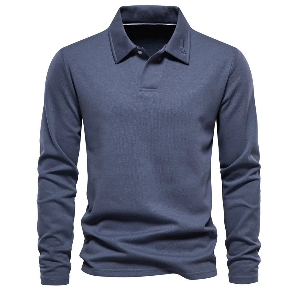 Alonso | Pull pour homme avec col rabattable élégant
