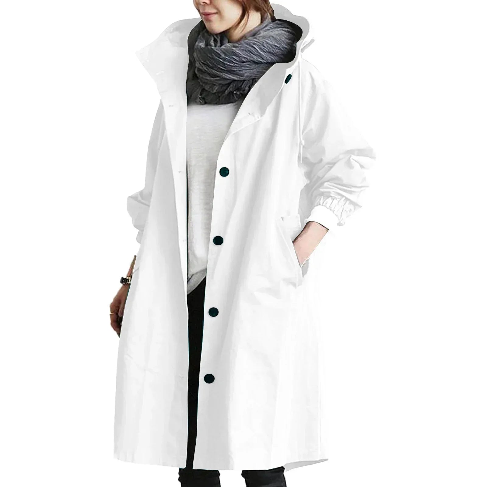 Emma - Veste tendance à col montant avec boutons