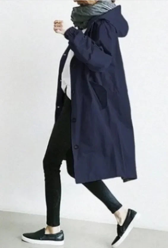 Emma - Veste tendance à col montant avec boutons