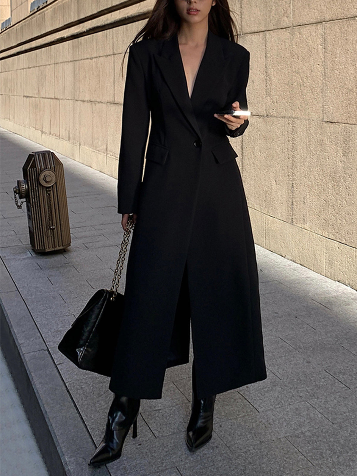 Trench-coat à manches longues pour femmes