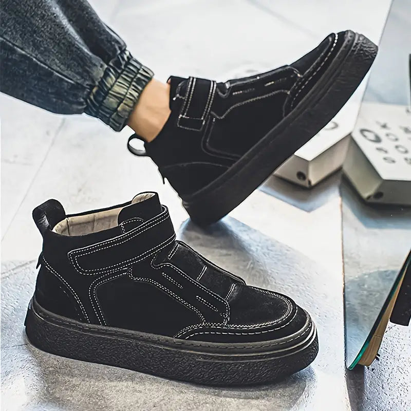 Kiany | Chaussures Vintage Mid-Top avec Fermeture Velcro