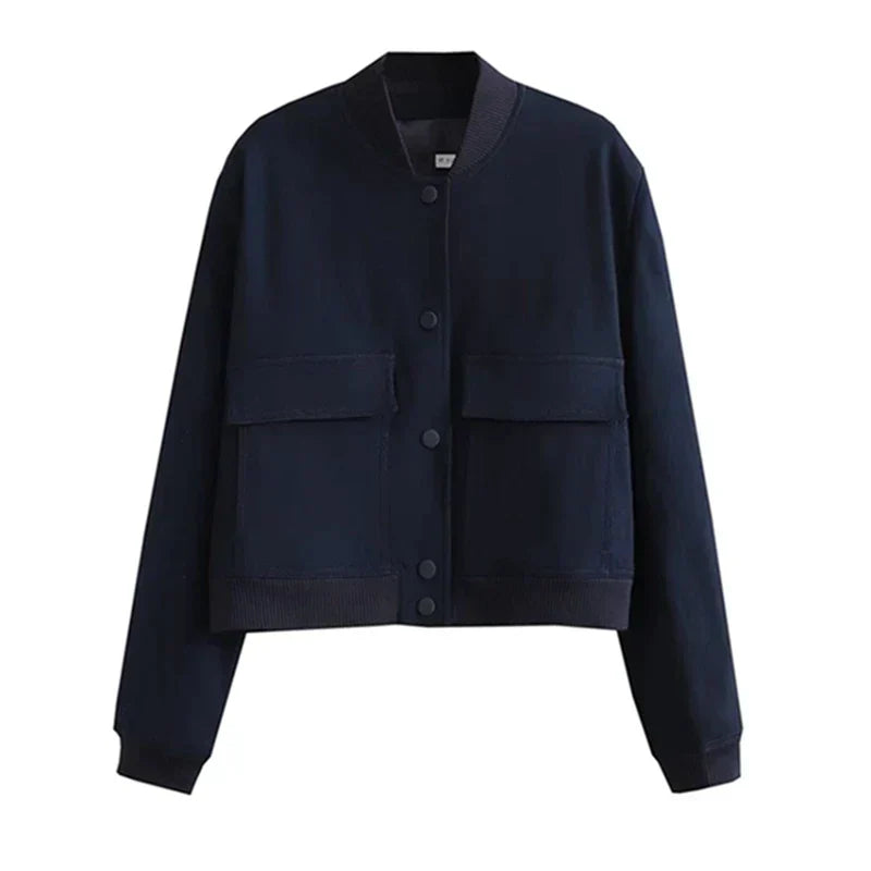 Evelyn - Blouson bombardier court décontracté