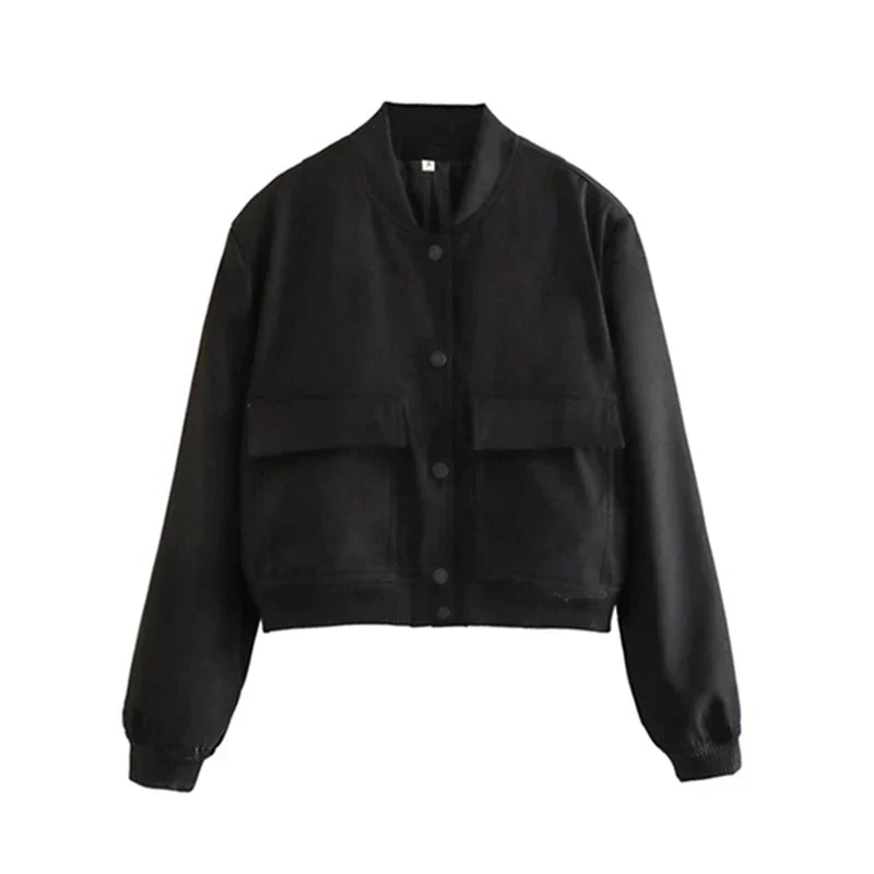 Evelyn - Blouson bombardier court décontracté
