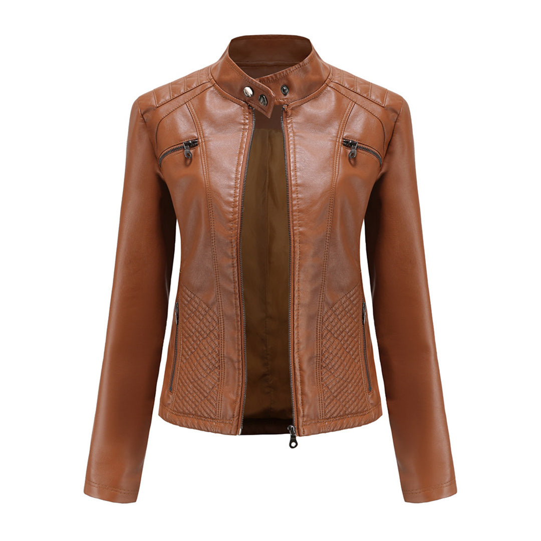 Saraya | Veste Biker en Cuir Printemps pour Femme