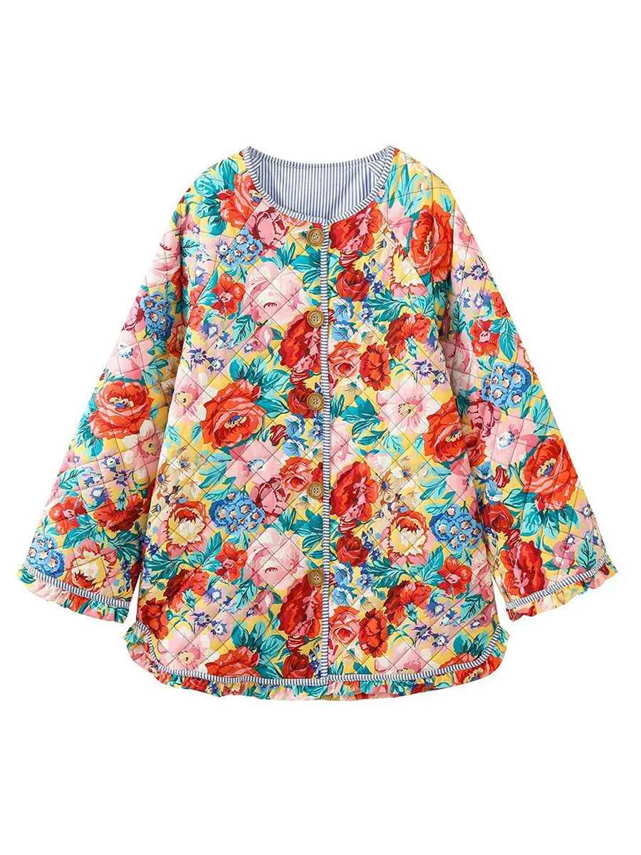 Ange - Manteau d'été léger à imprimé floral
