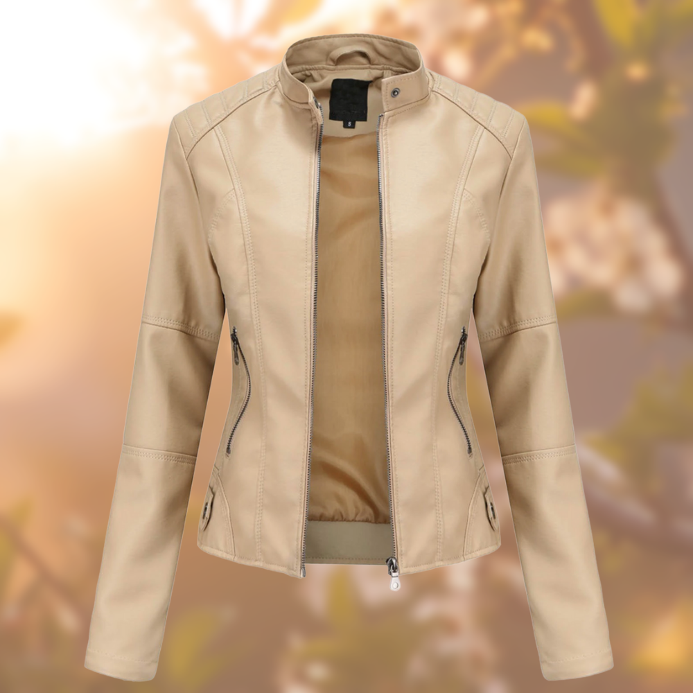 Veste en cuir de biker stylée
