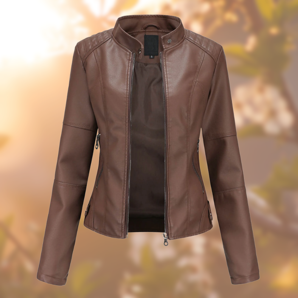 Veste en cuir de biker stylée