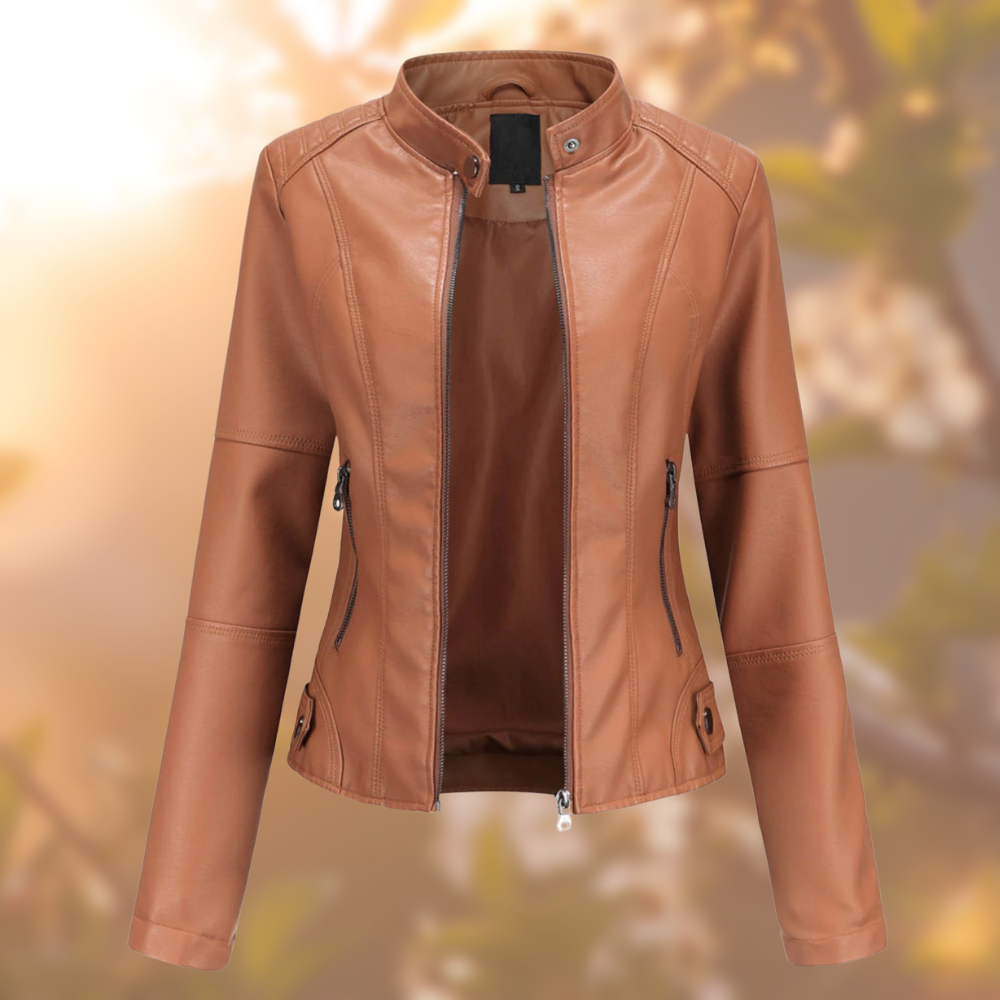 Veste en cuir de biker stylée