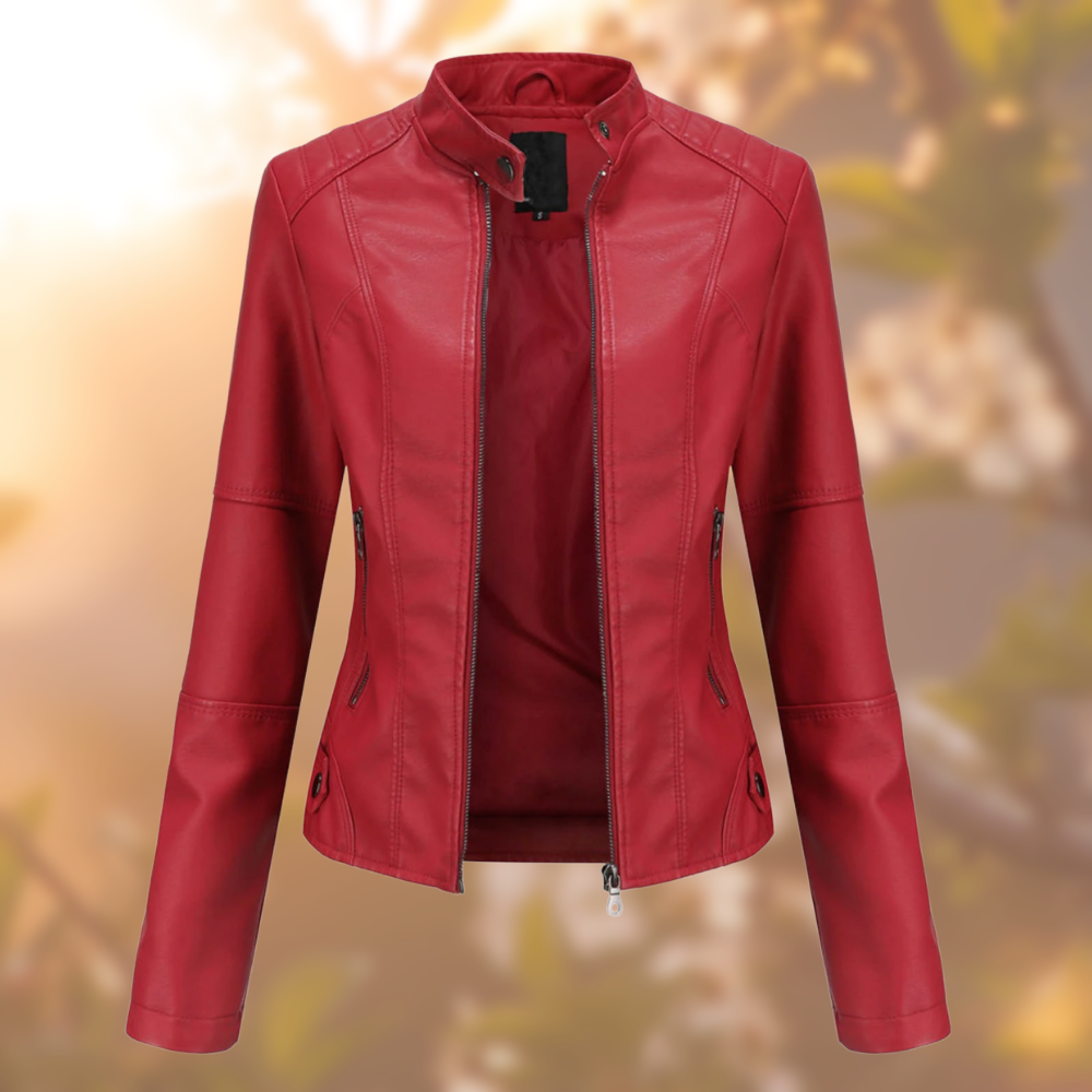Veste en cuir de biker stylée