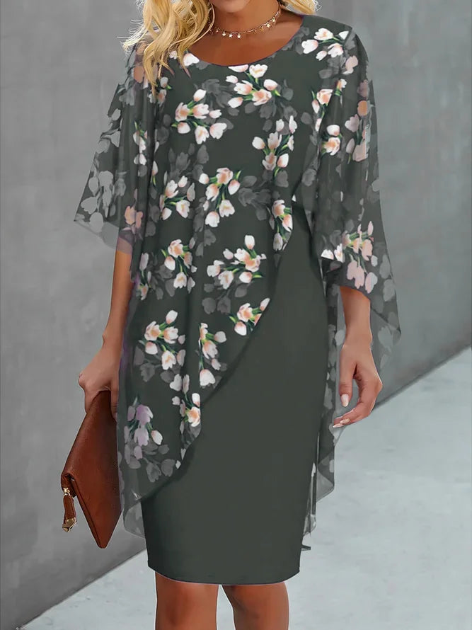 Robe en chiffon floral pour femmes - Élégance et légèreté - Projet Paris - Parfaite pour les journées ensoleillées ou les événements
