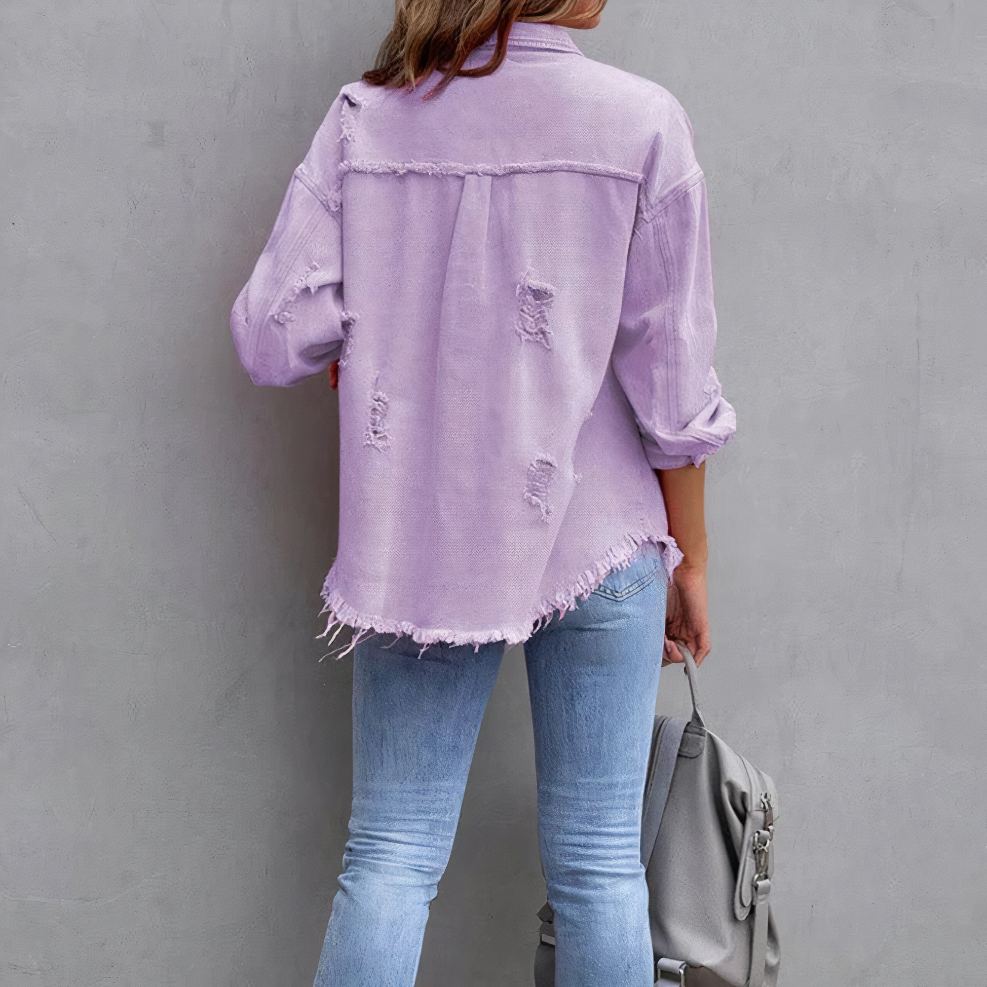 Alana - veste décontractée en jean déchiré chic
