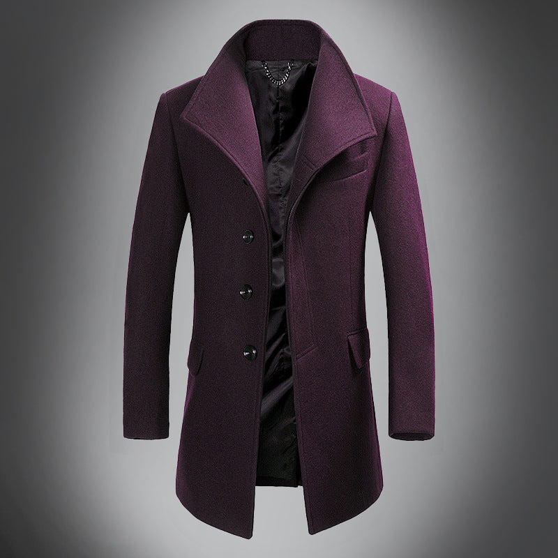 Jakey | Manteau Classique en Laine Élégant pour Homme