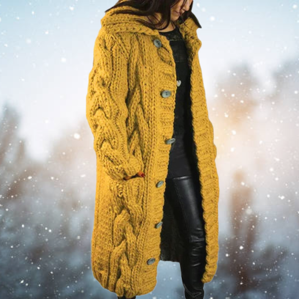 Confort luxueux Cardigan tissé épais pour femmes