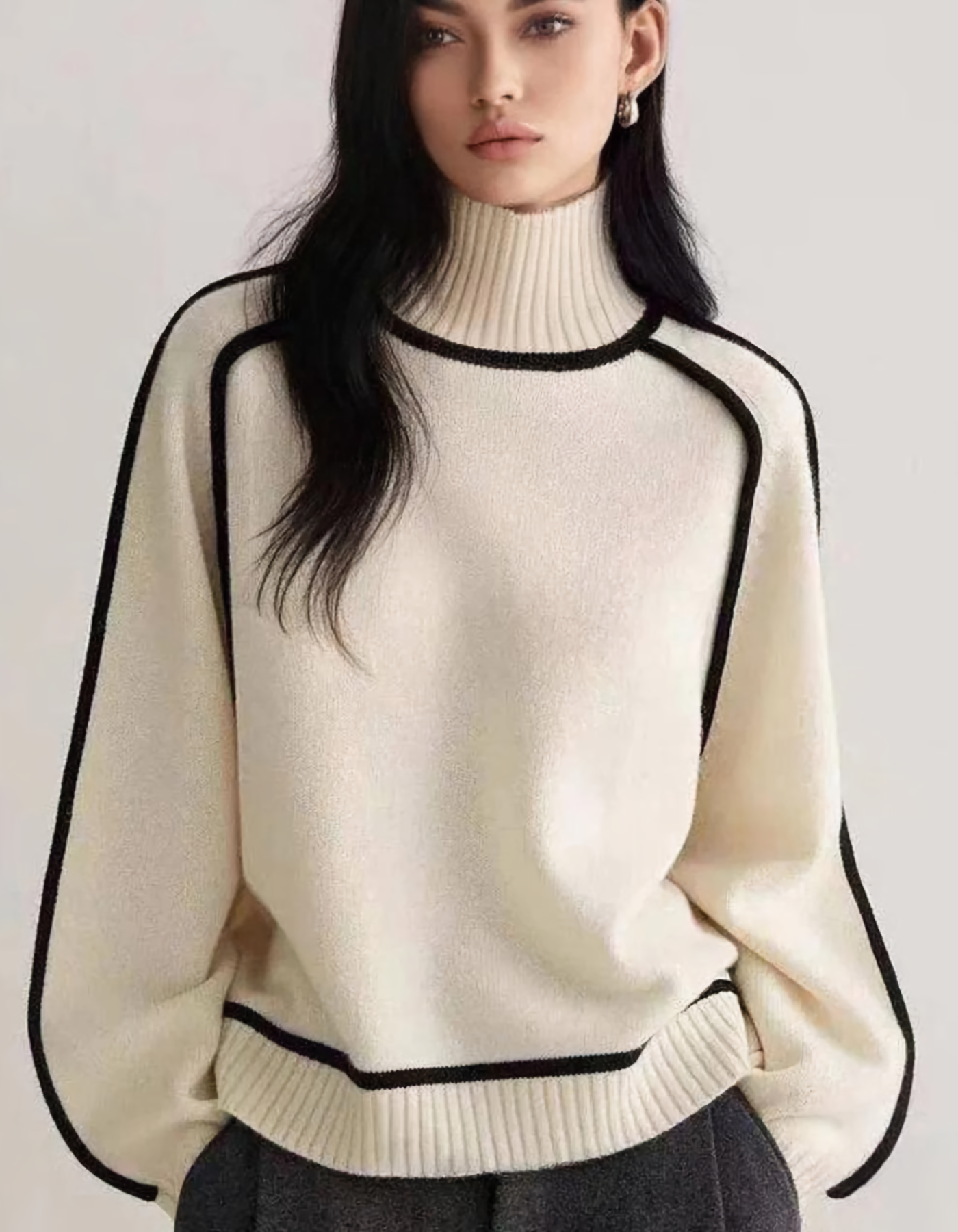 Violette - Pull en tricot à motifs colorés